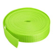 Lightweight Polypropylene Webbing Strap 1" 10 Yards Fluorescent Green