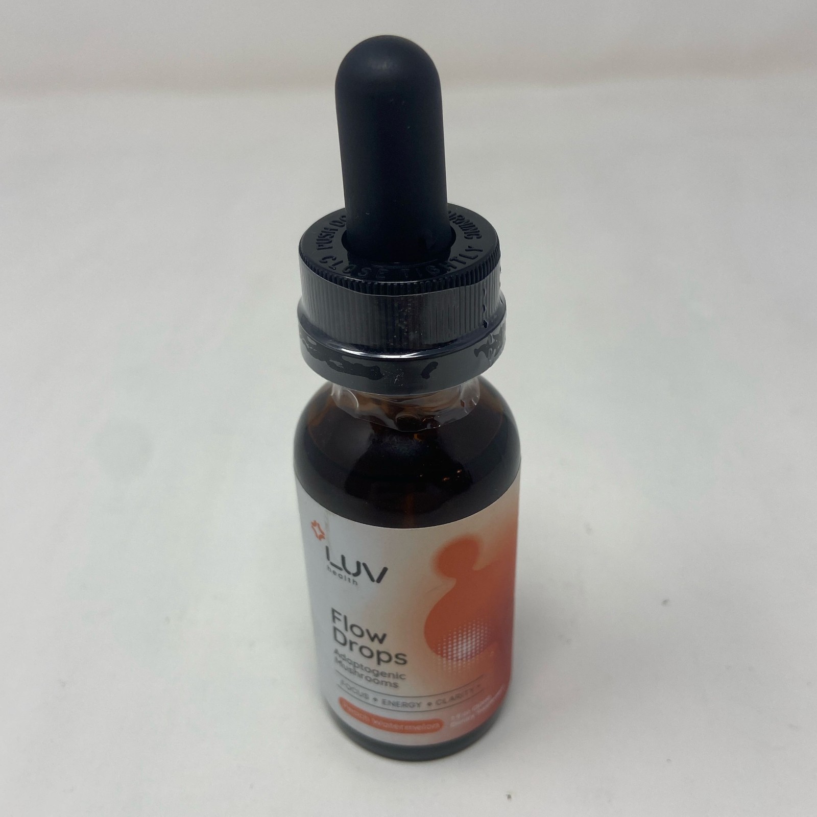 LUV Health Flow Drops Peach Watermelon 1oz Adaptogenic Supplement