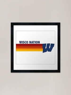 WISCO NATION Gerahmter Kunstdruck Gerahmtes Wandbild Poster Leinwanddruck Bild