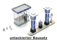 Artitec 10.437 - 1:87: Aral Tankstelle, Bausatz, Unlackiert - Neu + Ovp
