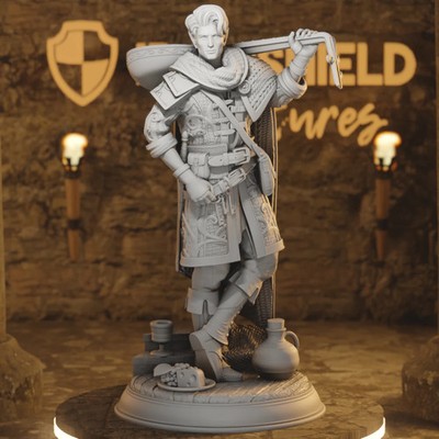 Rogue Elf Bard 5e - Nathaniel Figure DnD 3D Resin Miniatur Figur Tabletop RPG
