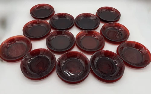 Vintage Anchor Hocking Royal Ruby Red Glass Set of 26~ Bowls & Plates Collection