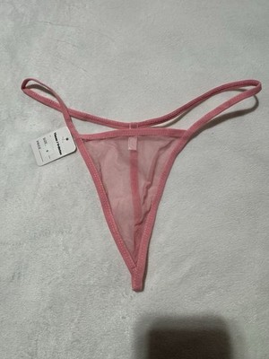 Pink Sheer Mesh G-String Thong Sizes S M L  XL  XXL New with Tags