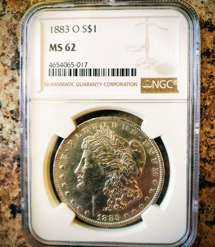 🇺🇸 1883-O Morgan Dollar PCGS Certified MS62 Silver