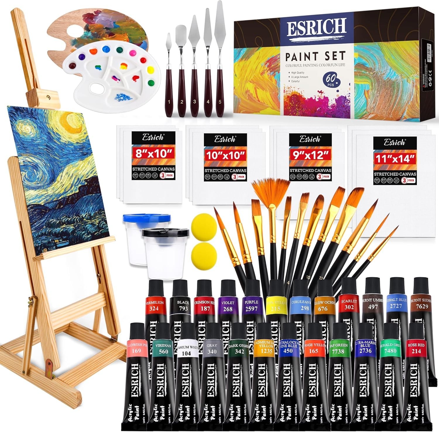 Professional Acrylic Paint Kit for Adults & Beginners