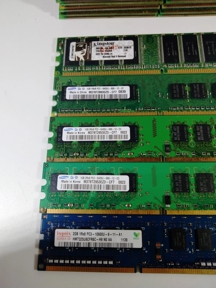 Samsung Hynix Atp 12GB 4 x 1GB 2GB 12 x 512 Mb 1Rx8 PC2 2Rx8 PC3 Memory RAM Lot - Image 3 of 4