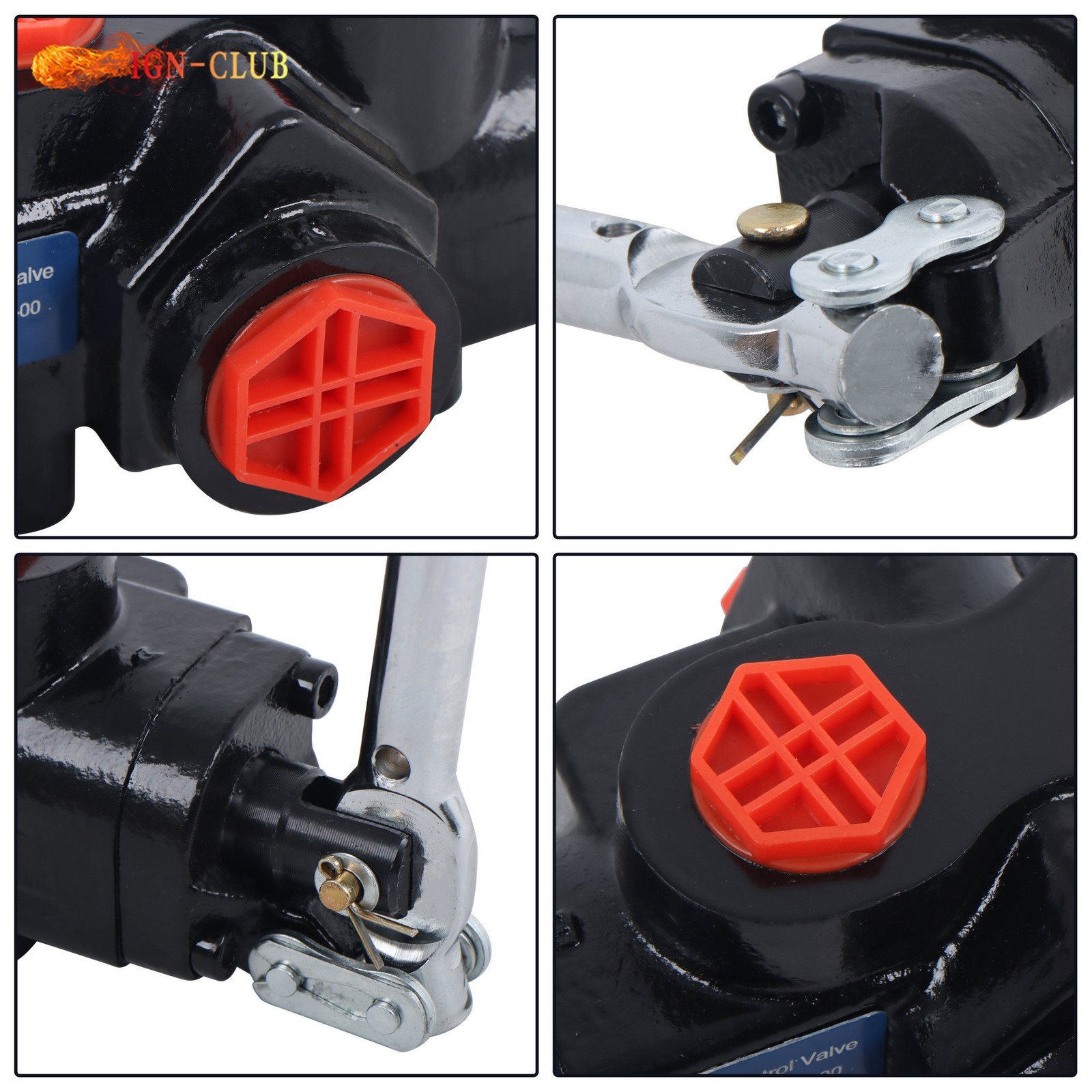 Splinter Valve Hydraulic Log Splitter Valve Cast Iron 3500PSI 25 GPM Adjustable Detent ...