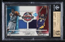 2001 Pros & Prospects Allen Iverson Kobe Bryant #AI/KB BGS 9.5 GEM MINT HOF uk2
