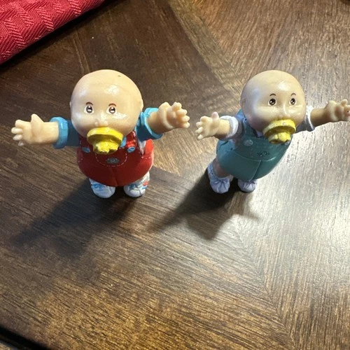 2 Vintage 1984 Cabbage Patch Kids Mini PVC Plastic Figures Figurines