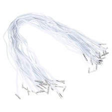 50 Pcs 19.6" Elastic Barbed Cord 6mm Loop Stretch Flat String with Barb, White