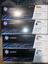 HP 206X High Yield CMYK Toner Cartridge Set W2110X W2111X W2112X W2113X OEM