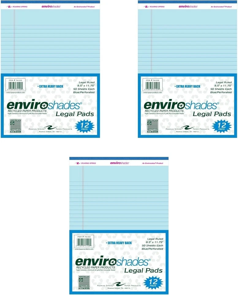 Enviroshades Recycled Legal Pads, 36-Pack - Image 3 of 4