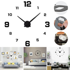 Kreative Digitale Uhr Rahmenlose Wanduhr-Aufkleber 3D-Aufkleber für Wohnzimmer