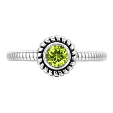 Natural Peridot 925 Sterling Silver Ring s.6 Jewelry R-1045