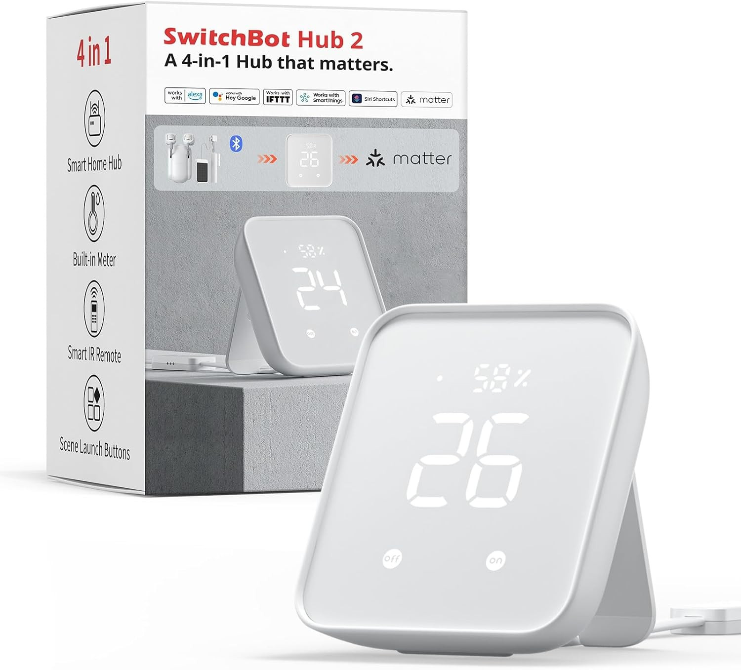 Hub 2 Smart Wi-Fi: Telecomando Universale IR e Sensore Ambiente 4-in-1