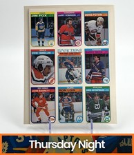 1982 O-PEE-CHEE HOCKEY UNCUT SHEET LARRY ROBINSON/POTVIN/WAYNE GRETZKY IN ACTION