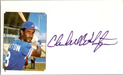 -Claudell Washington- (d.2020) Signed/Autograph/Auto Index Card Atlanta Braves