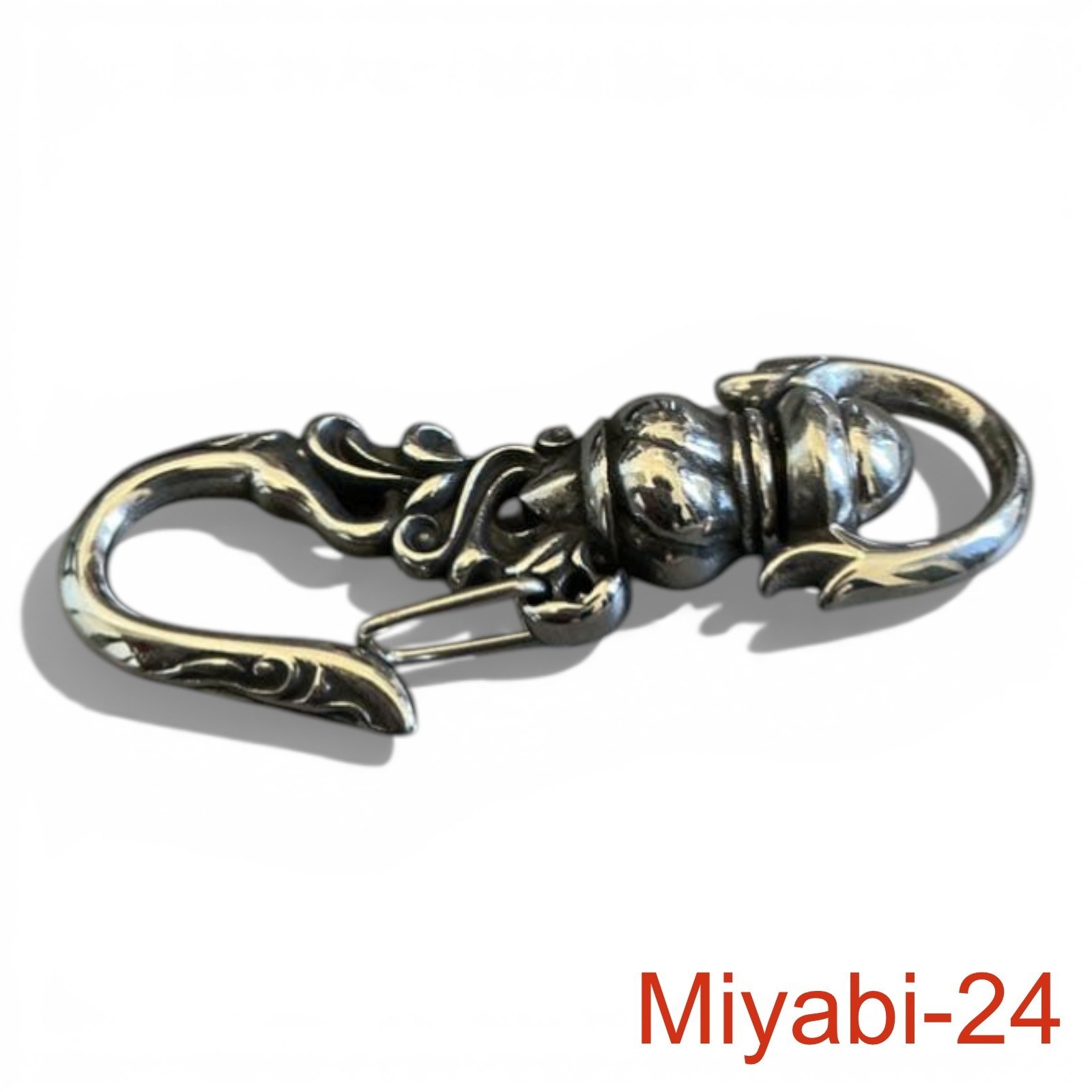 Silver stainless steel decorative hook keyring, key hook, key holder thumbnail 4