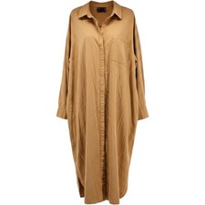 ASOS Curve US 20 Tan Oversized Maxi Shirt Dress Minimalist Capsule Boho Layering