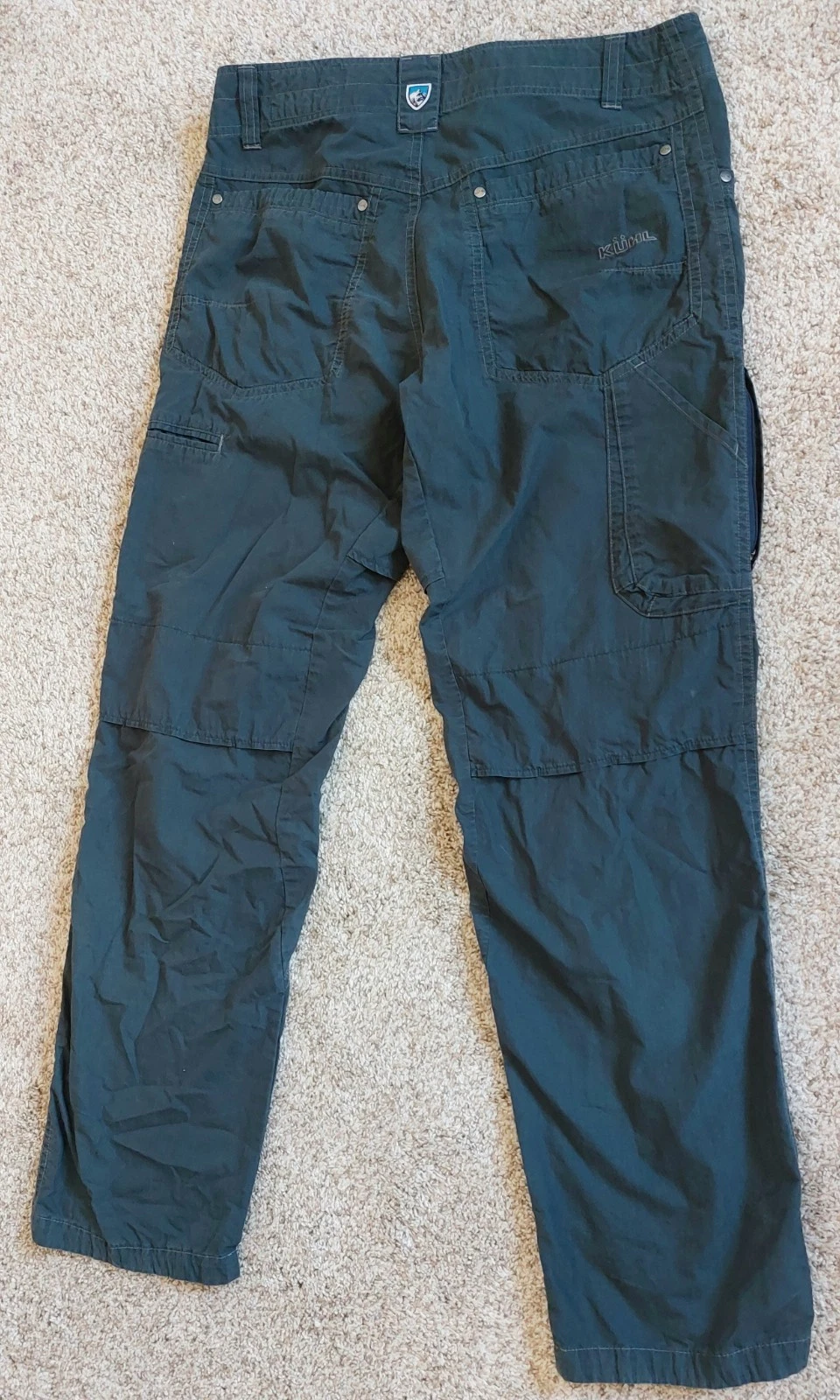 Kuhl Mens Hiking Utility Outdoor Pants Vented Crotch and Knee Sz. 30 x 30