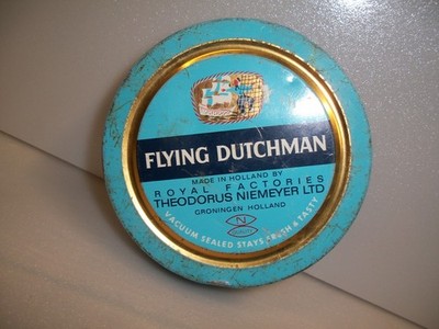 flying dutchman tobacco tin FLYING DUTCHMAN TOBACCO TIN CAN THEODORUS NIEMEYER HOLLAND smoking 2 OUNCE  EMPTY