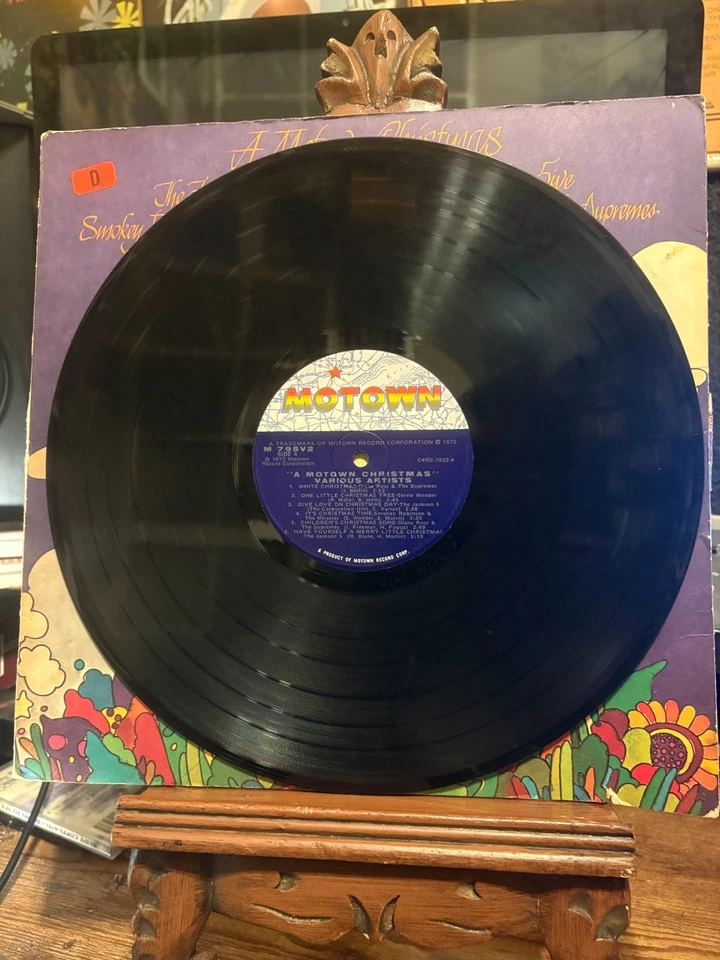 A MOTOWN CHRISTMAS - Vinyl LP - Stevie Wonder - Temptations - Diana Ross Holiday Foto 4 de 4