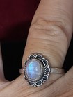 STERLING SILVER MOONSTONE RING SOUTHWESTERN NATURAL GEMSTONE 925 — photo 2