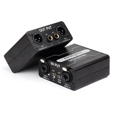 Pro GX200S 2Channels XLR/TS/TRS Passive Hum Eliminator Direct Box for Audio E...