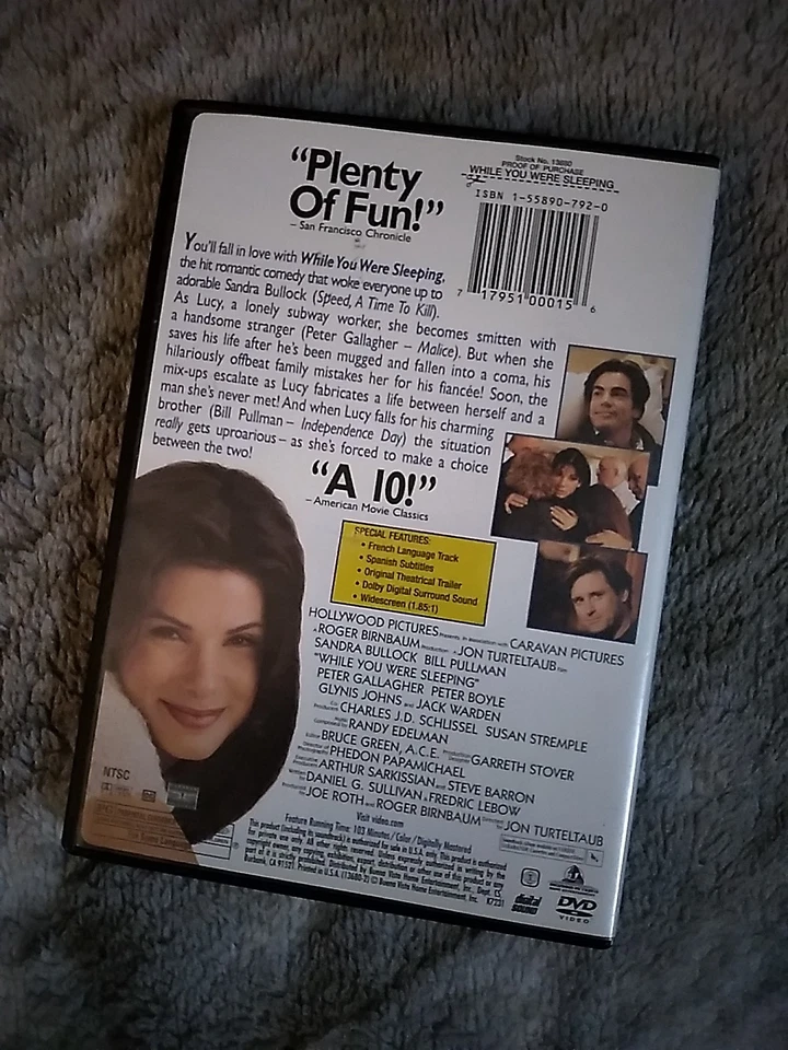 While You Were Sleeping (DVD, 1995) - Image 2 of 4