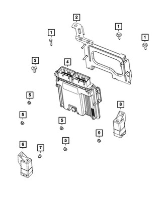 Genuine Mopar Powertrain Control Module 68256850AA