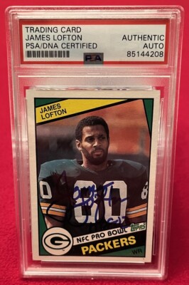 JAMES LOFTON Signed 1986 TOPPS Rookie Card PSA AUTHENTIC AUTO Slabbed 85144208