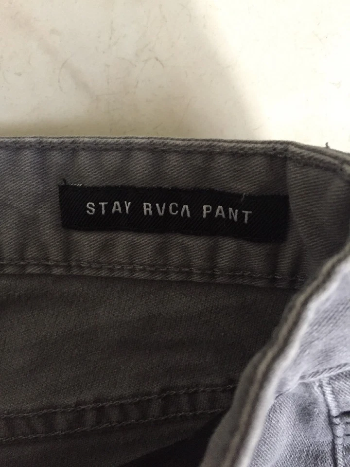 RVCA NEW! Gray STAY RVCA Button Fly Slim Leg Men's Jeans Sz 30/31 NWOT! - Image 4 of 4