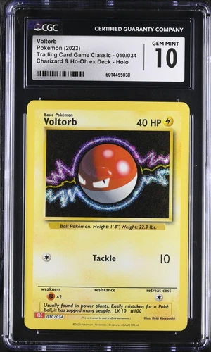 CGC 10 GEM MINT Voltorb 010/034 Trading CG Classic Charizard Deck Pokémon 2023