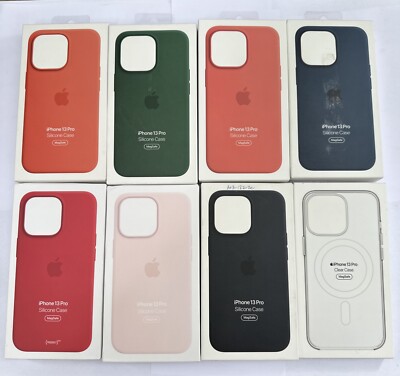 Offizielle Original Apple iPhone 13 Pro 6,1'''' MagSafe Silikon Hülle Originalfarben