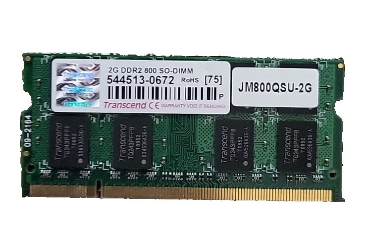 Barrette RAM Transcend 4Go DDR3L 1333 MHz SODIMM - Pour Ordinateur Portable - Occasion Bon état