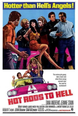 67884 Hot Rods to Hell Dana Andrews Jeanne Crain Wall Decor Print Poster