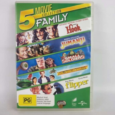 5 Movie Collection Family DVD Hook Jumanji Small Soldiers Thunderbirds Flipper