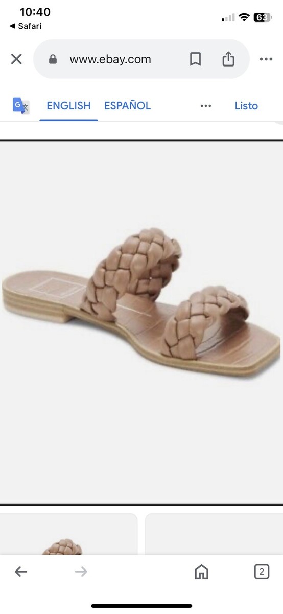 Dolce Vita Indy Braided Slide Sandals in Caramel Stella Size 6 | eBay