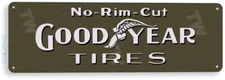 Goodyear Tires Rim Cut Garage Auto Shop Tire Metal Decor Tin Sign B614
