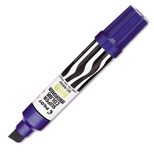 Pilot Jumbo Super Color Perm. Marker Blue Refillable Art Posters Office School