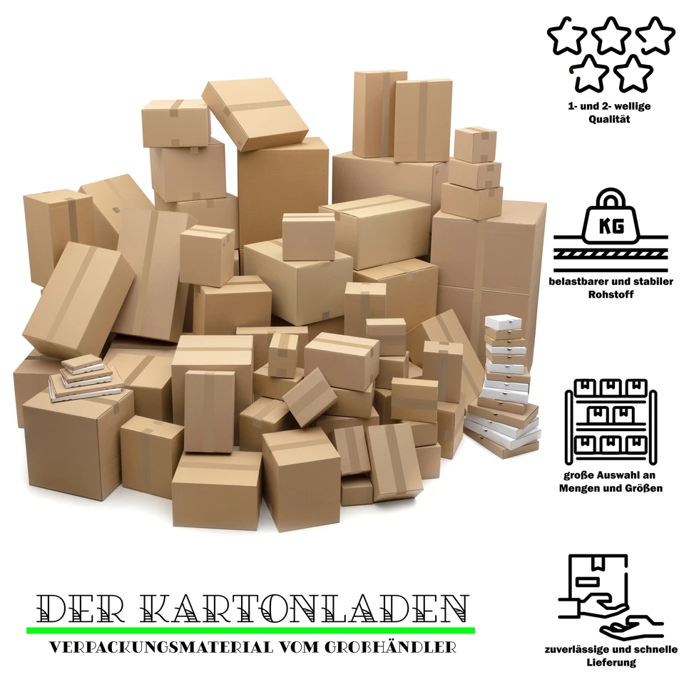 KK VERPACKUNGEN © Versandkartons in 48 Größen Faltkarton Verpackungskarton Versandschachteln