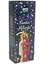 Incense Santa Muerte Black 120 Sticks in a Six Pack. Hand Made in India.