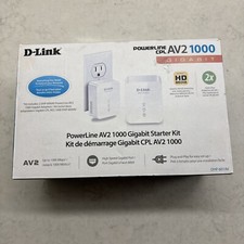 D-Link PowerLine AV2 1000 Gigabit Starter Kit DHP-601AV Tested Working