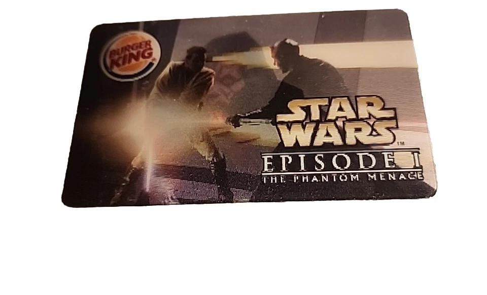 Tarjeta de regalo lenticular Burger King Star Wars The Phantom Menace 2005 (0 $) Foto 2 de 2