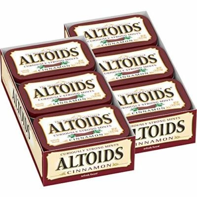 Mentas clásicas de aliento de canela Altoids, lata de 1,76 onzas (12 paquetes) - Imagen 1 de 3
