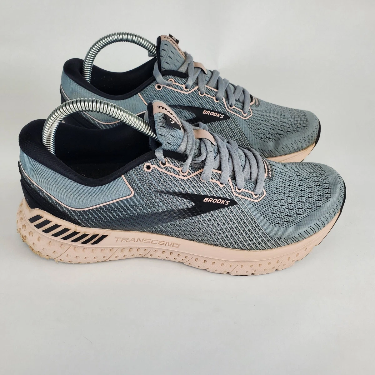 Brooks Womens Transcend 7 1203191B074 Gray Running Sneakers Shoes Size 9 B