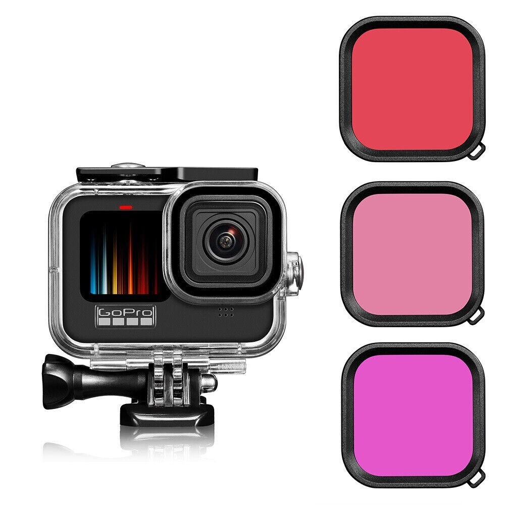 Waterproof Underwater Diving Case Filter Lens for GoPro Hero 9 10 11 12 13 Black-image