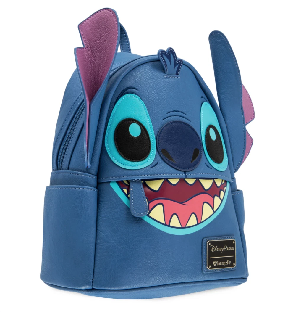 New Disney Parks Loungefly Stitch Blue Backpack Bag eBay