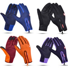 Unisex Winter Warm Fleece Lining Windproof Waterproof Touch Screen Gloves Mitten
