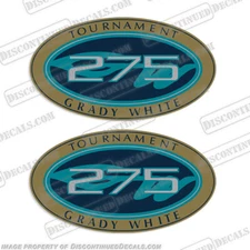 Fits Grady White Tournament 275 Decals (Set of 2)